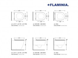 MEDIDAS ASIENTO y TAPA INODORO SLIM LINK FLAMINIA